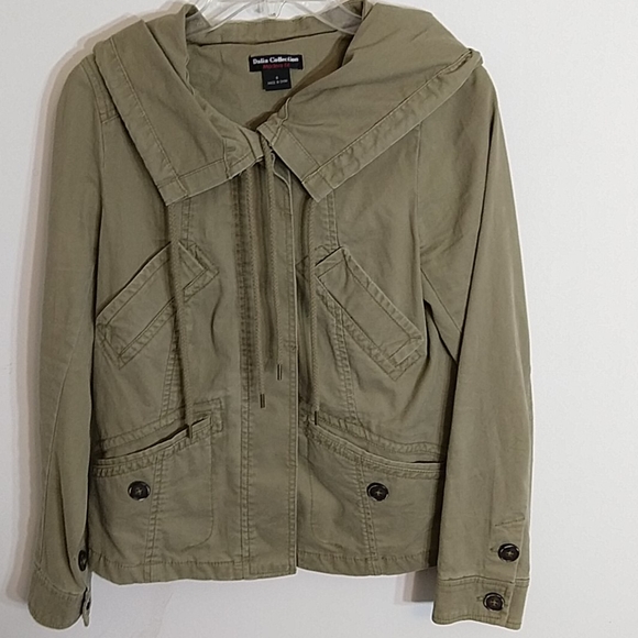 Dalia Collection Tan/Safari Hooded Jacket sz S - Picture 2 of 14